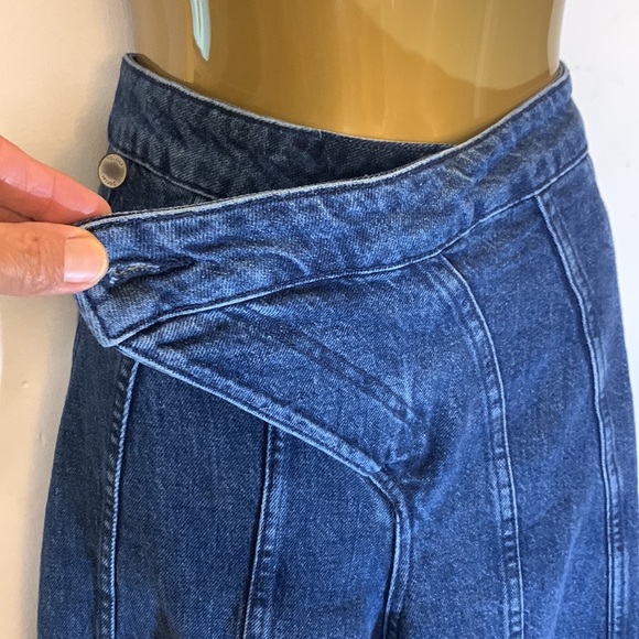 Social Tourist ultra high Rise Baggy wide leg cross over angled closure 27 - Picture 2 of 15